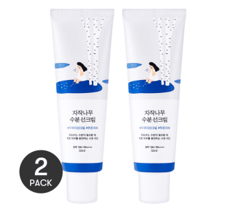 ROUND LAB Birch Juice Moisturizing Sun Cream, Sunscreen, SPF50+ / PA++++, 1.69 fl oz.*2【Value Pack】
