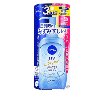 NIVEA UV Super Water Gel EX, SPF50+ PA++++ 270g, Lightweight Hydrating Sunscreen, Face & Body Pump Style