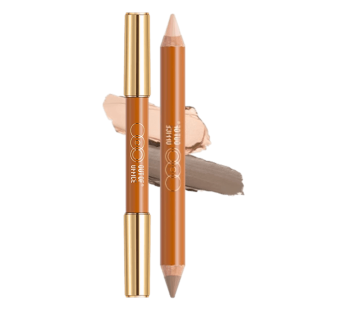 OUT OF OFFICE Contour & Highlight Duo Pencil, OOO Dual-Ended Contour Stick, Highlighter & Shade, #01 Light Beige + Ash Gray【HOT】