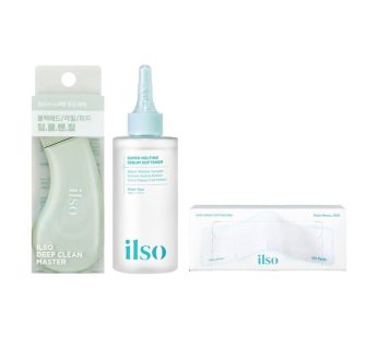 ILSO Super Melting Sebum Softener + Skin Wrap Cotton Pad Set + Manual Blackhead Remover and Pore Cleaner【Value Pack】